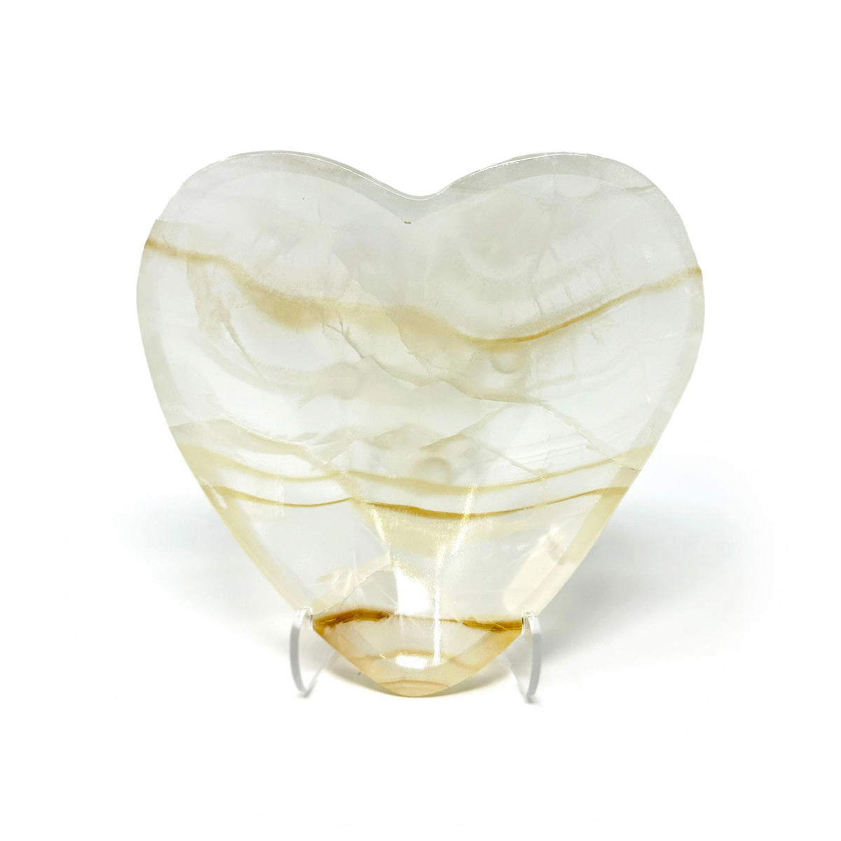 Pearlescent Honey Onyx Heart Vessel