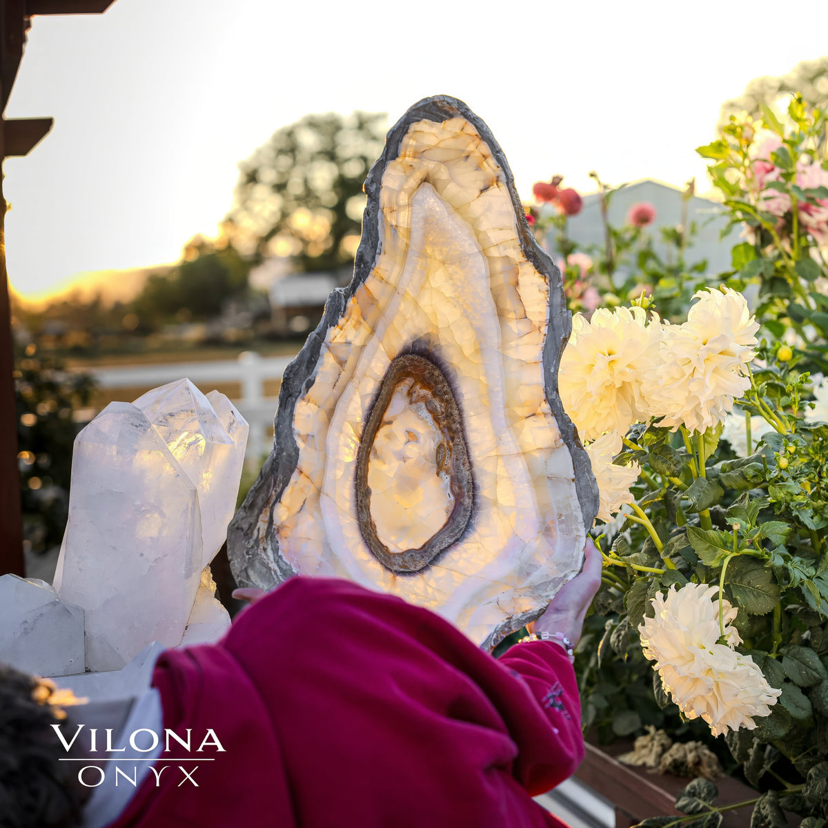 Exotic White Ice Onyx Bowl #1