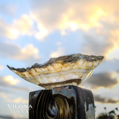 Exotic White Ice Onyx Bowl #1