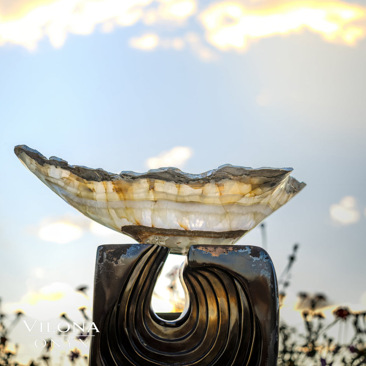 Exotic White Ice Onyx Bowl #1