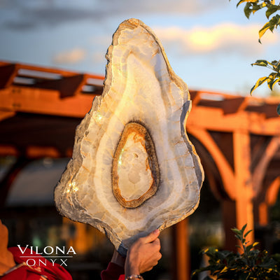 Exotic White Ice Onyx Bowl #1