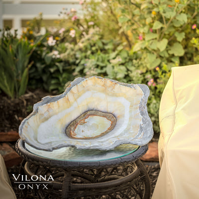 Exotic White Ice Onyx Bowl #1