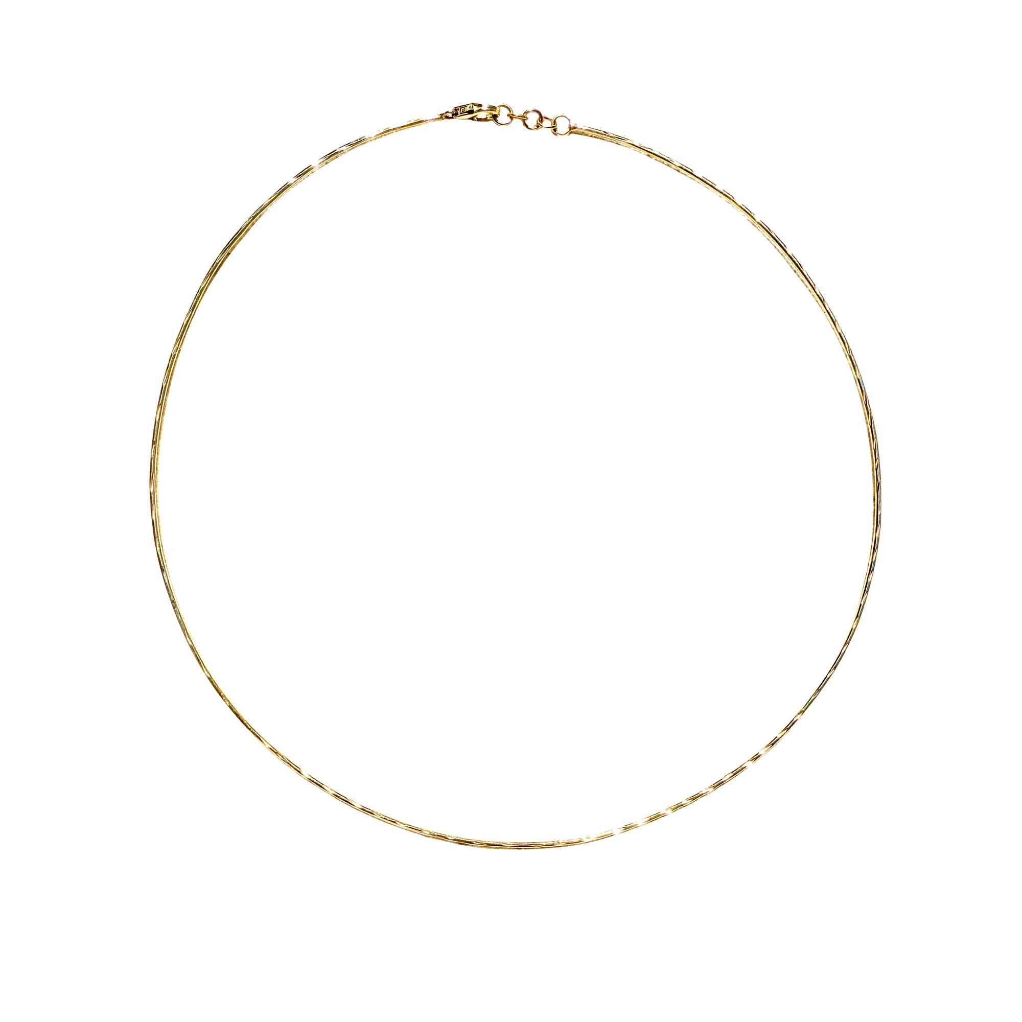 14k Hammered Wire Choker