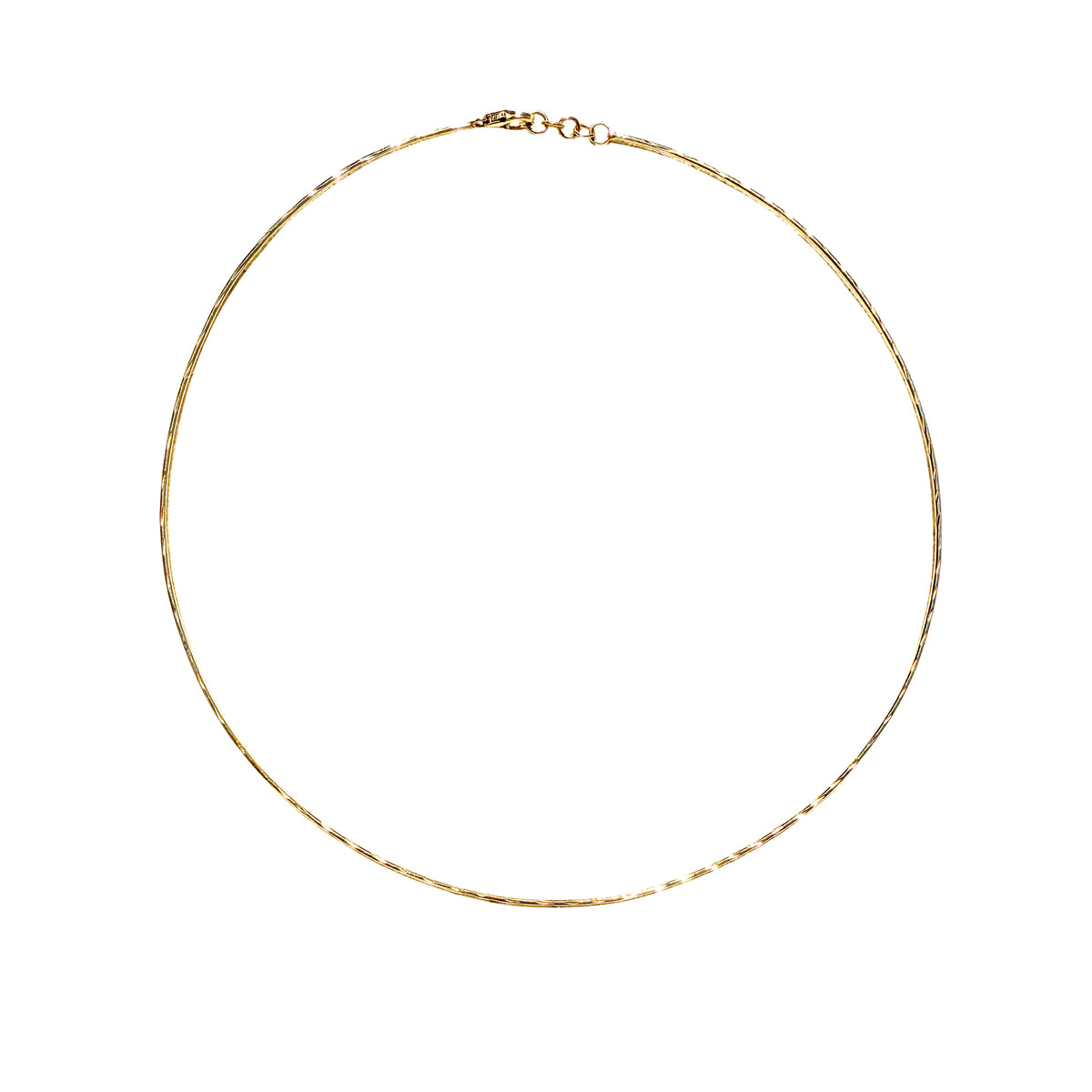 14k Hammered Wire Choker