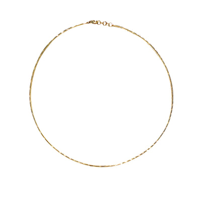 14k Hammered Wire Choker