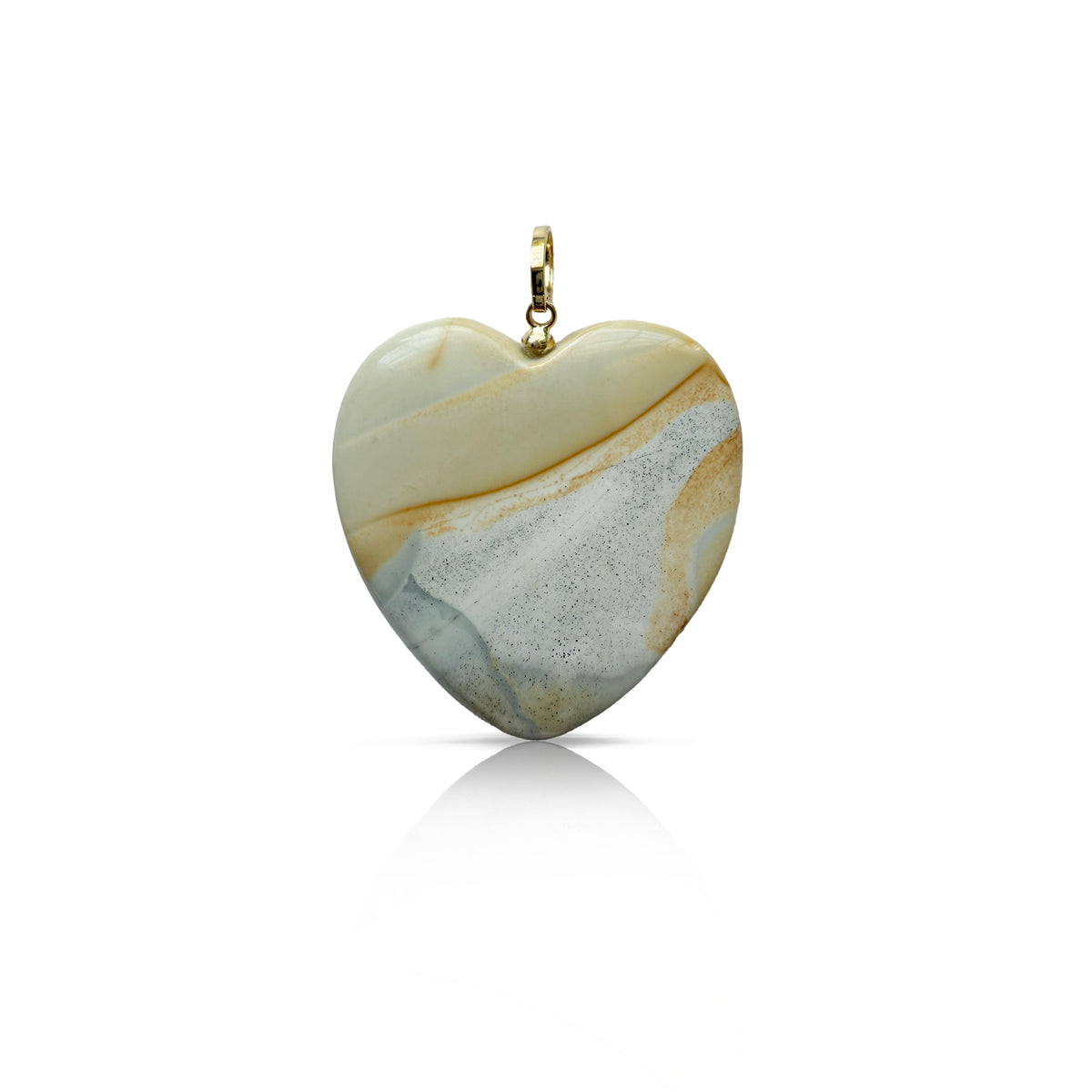 14k Willow Creek Jasper Heart Charm