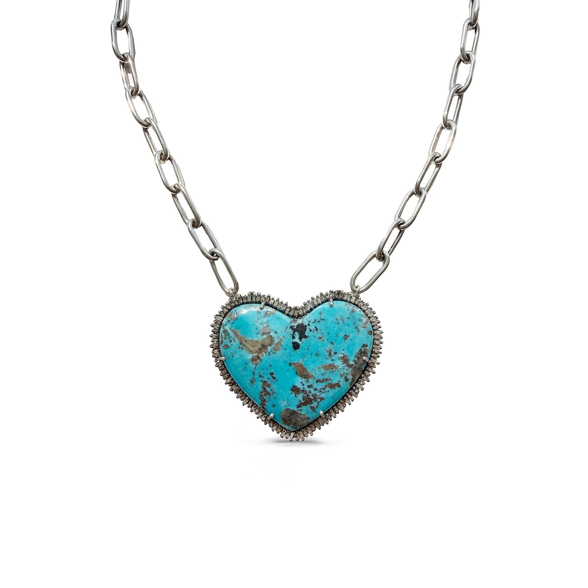 Persian Turquoise Heart Necklace