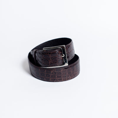 Full Skin Belt, Dark Brown Glazed