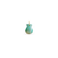 14k Green Laguna Agate Carved Shell Charm