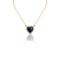 14k Mini Lapis Heart Necklace NEW