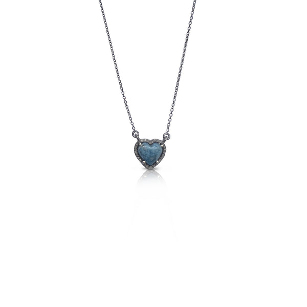 Mini Lapis Heart Necklace