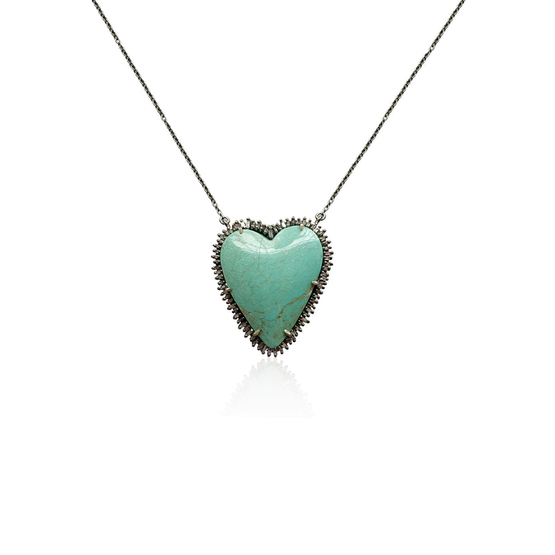 Turquoise Heart Pendant Necklace