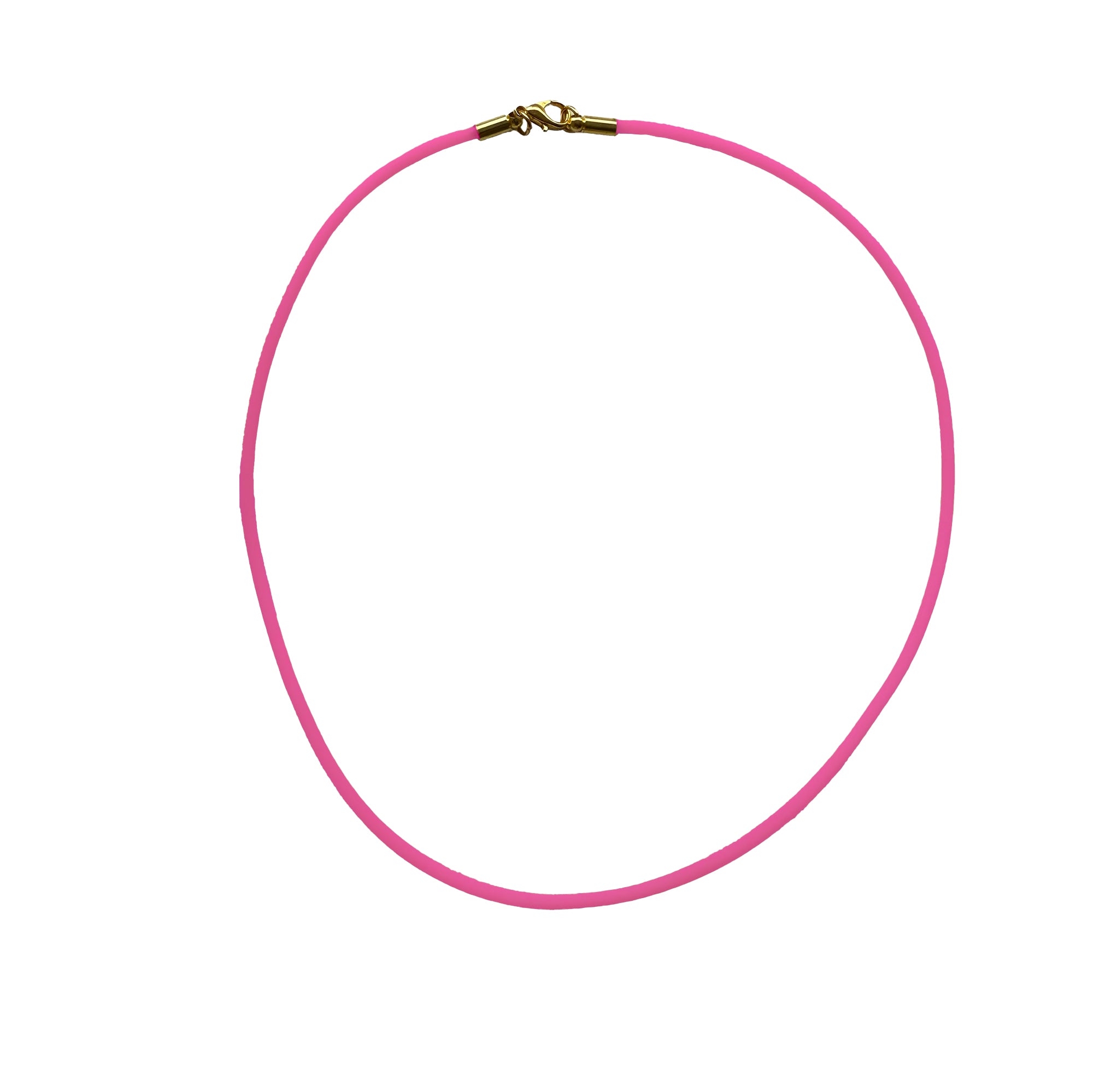 Pink Rubber Necklace