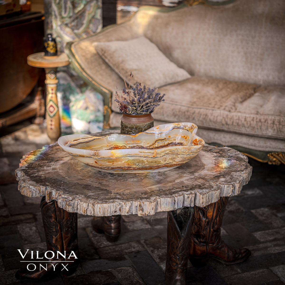 Polished Tangerine Crystal (Onyx Bowl #1)