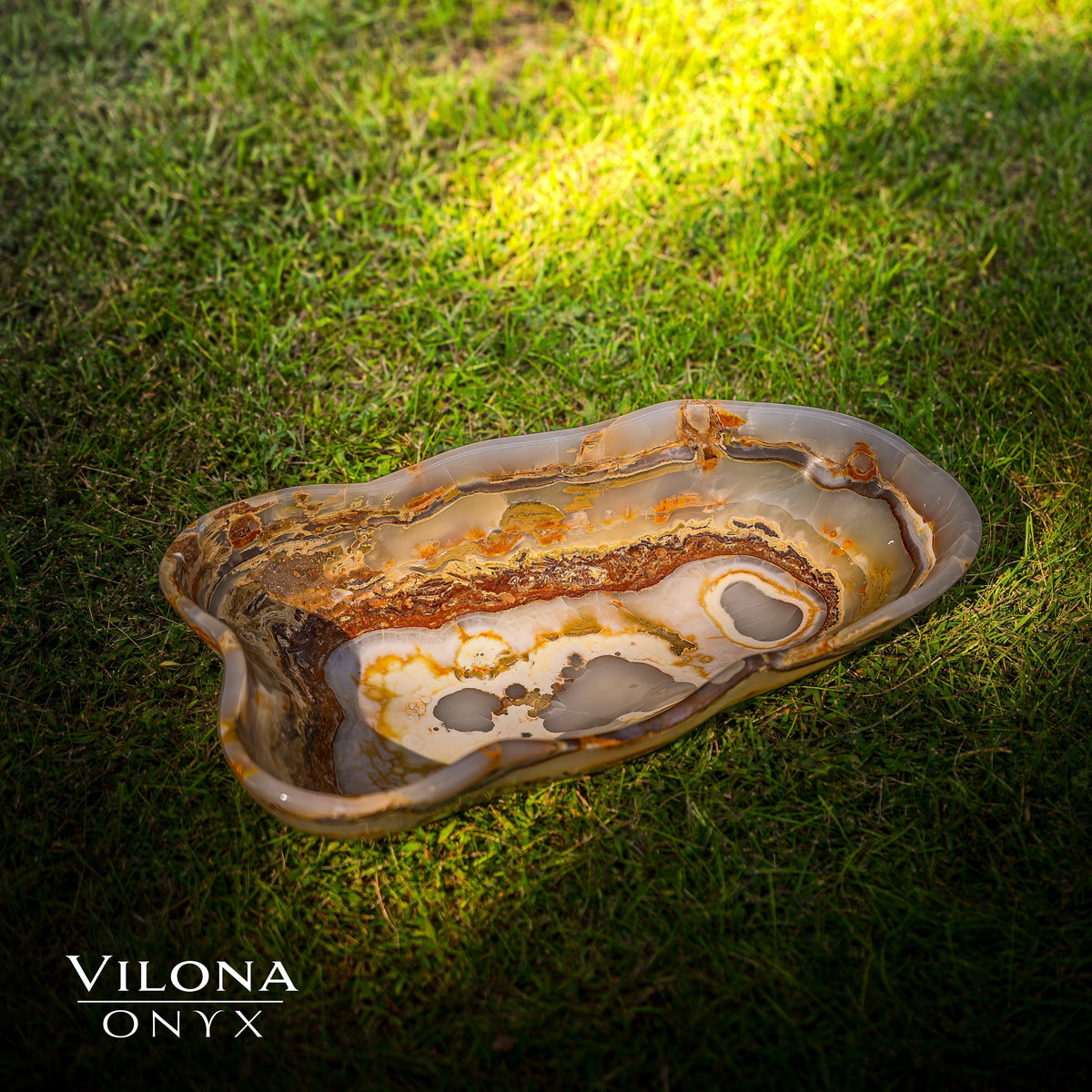 Polished Tangerine Crystal (Onyx Bowl #1)