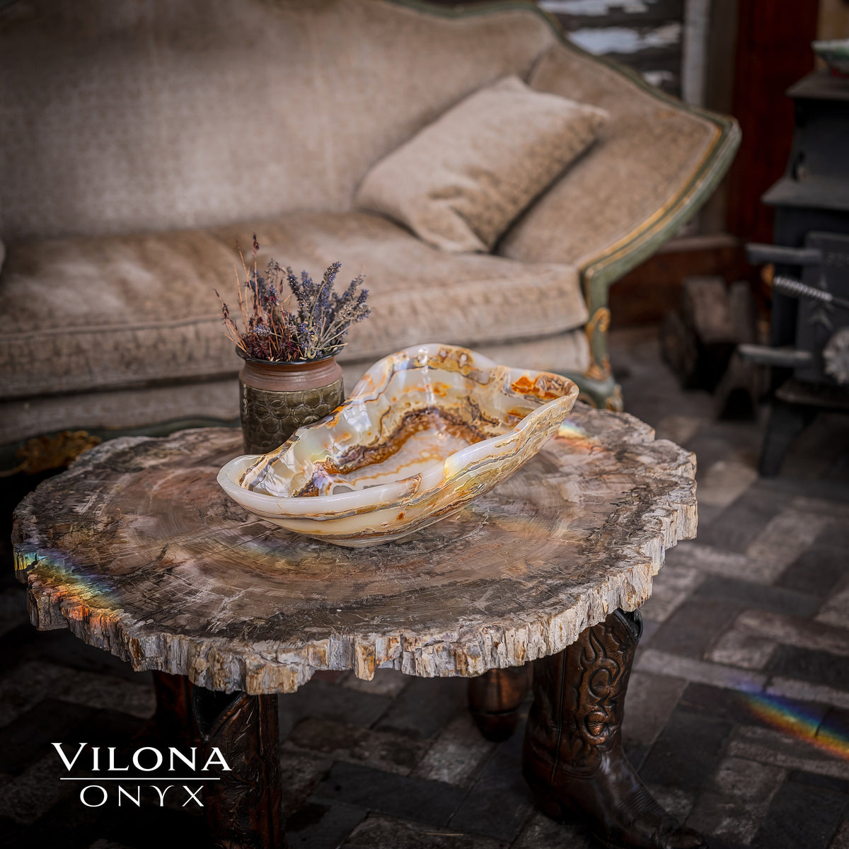 Polished Tangerine Crystal (Onyx Bowl #1)