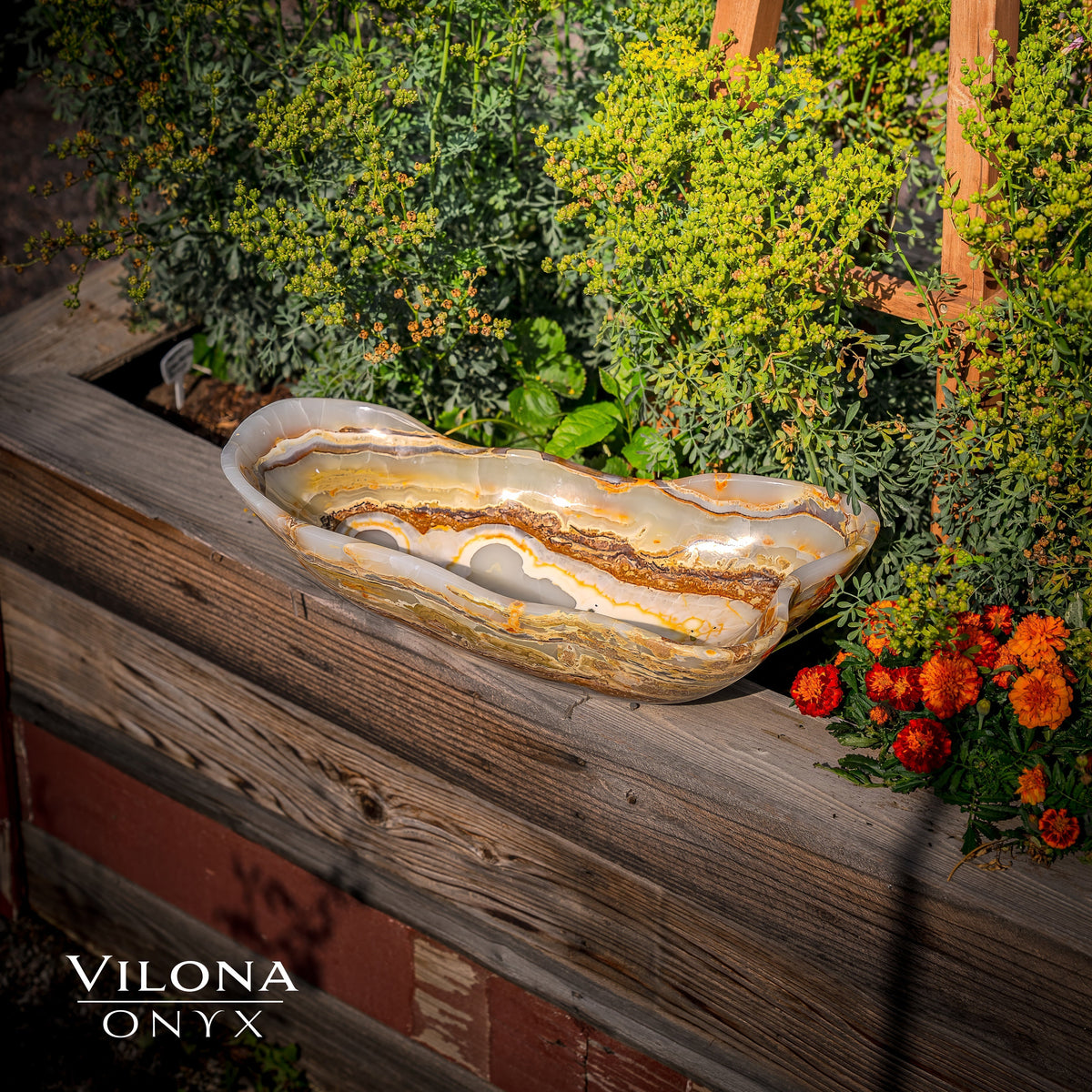 Polished Tangerine Crystal (Onyx Bowl #1)