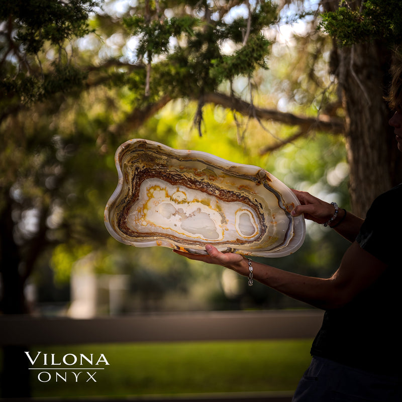 Polished Tangerine Crystal (Onyx Bowl #1)