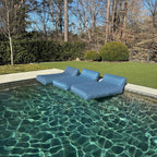 Luxe Linen-Like Inflatable Pool Lounge-Marine Zag