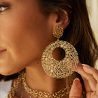 14k Yellow Gold Disco Earrings