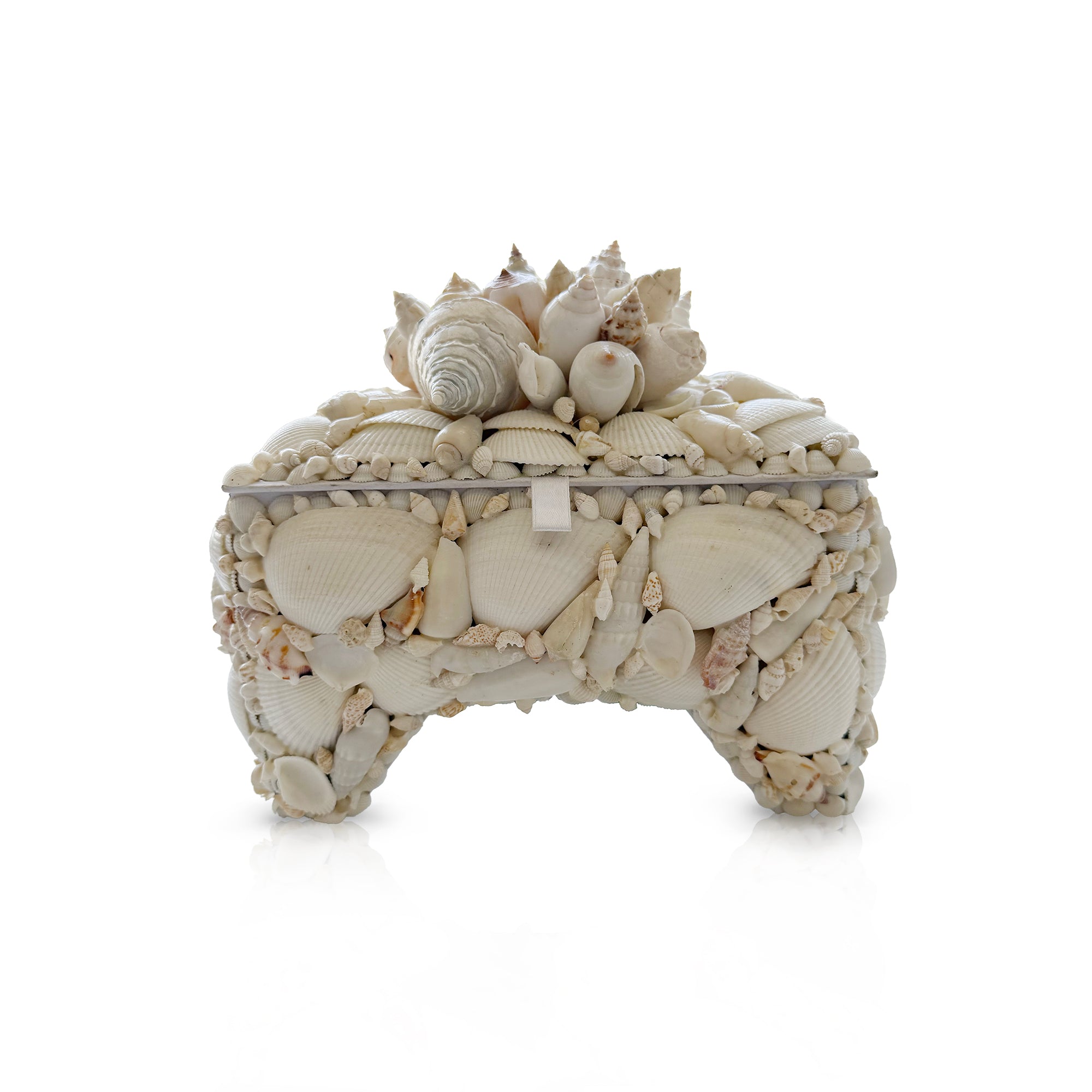 Cream/White Footed Shell Box