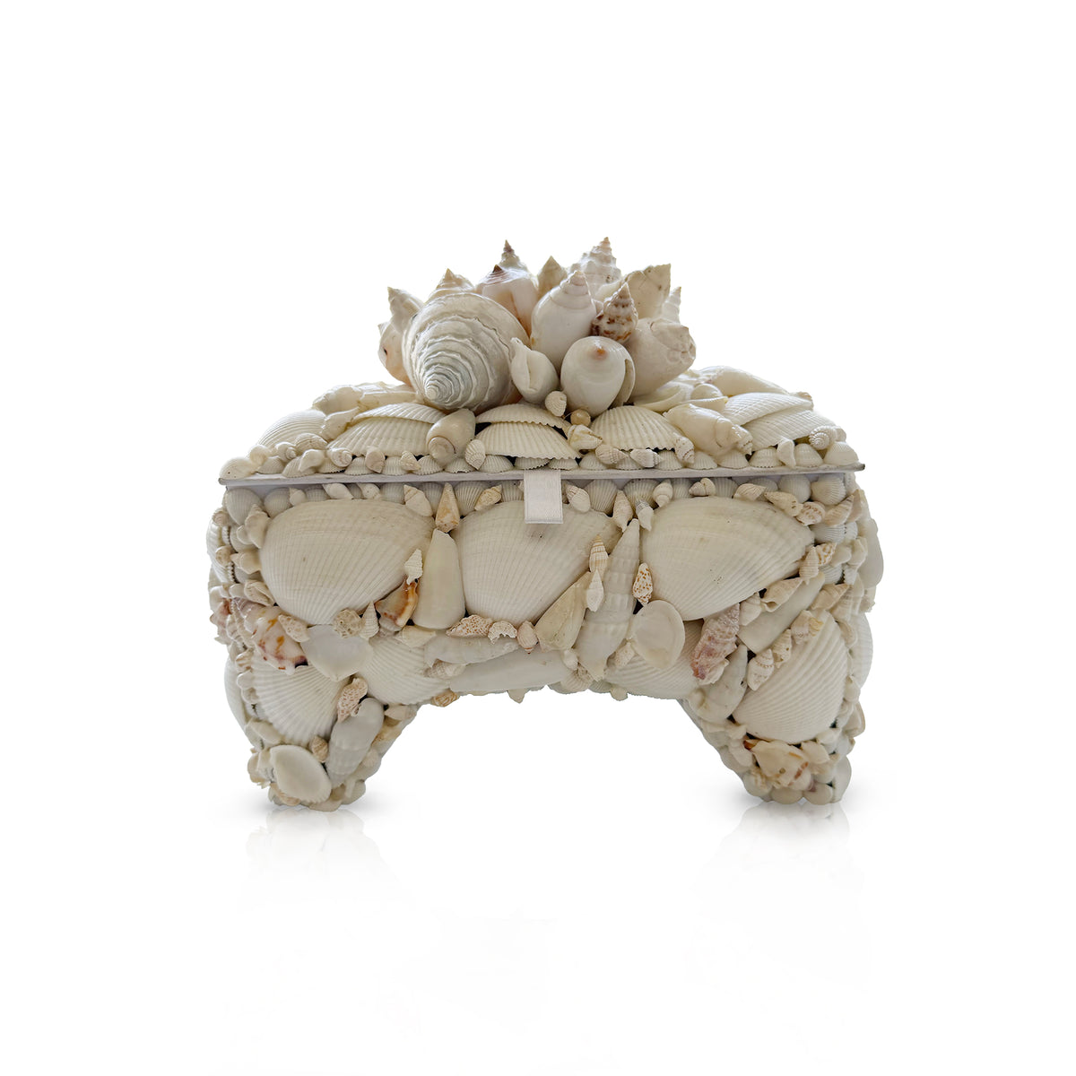 Cream/White Footed Shell Box