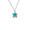 Turquoise Silver Star Necklace