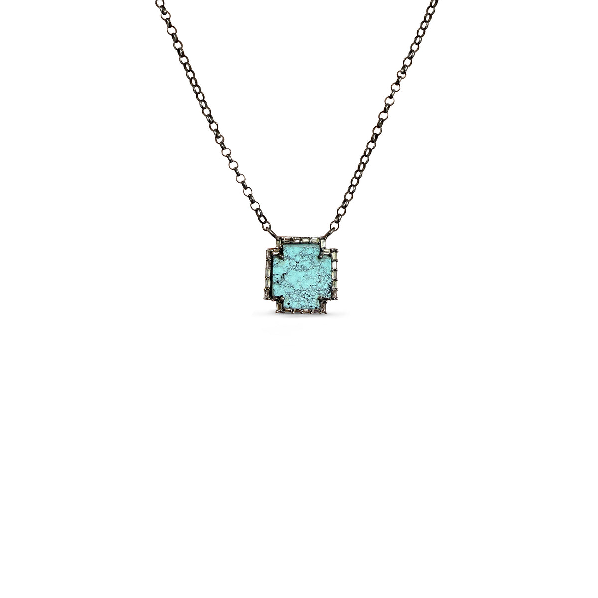 Turquoise Mini Cross Necklace