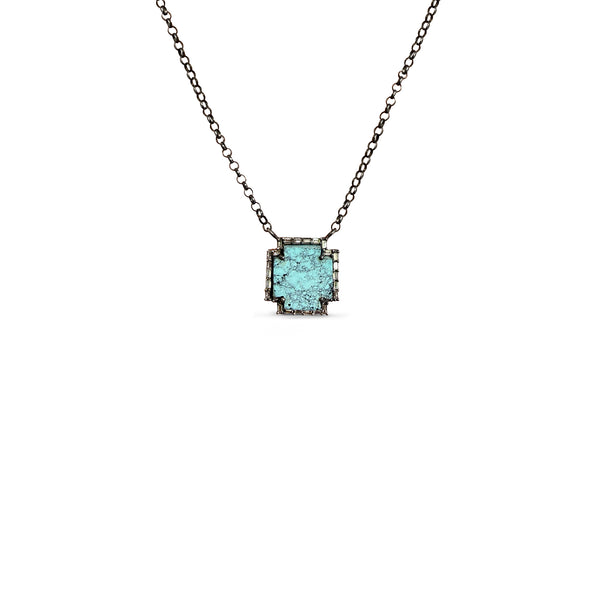 Turquoise Mini Cross Necklace