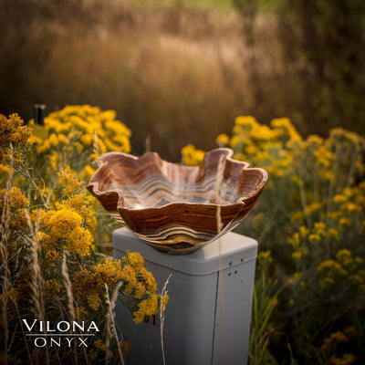 Tangerine Crystal Onyx Bowl #5