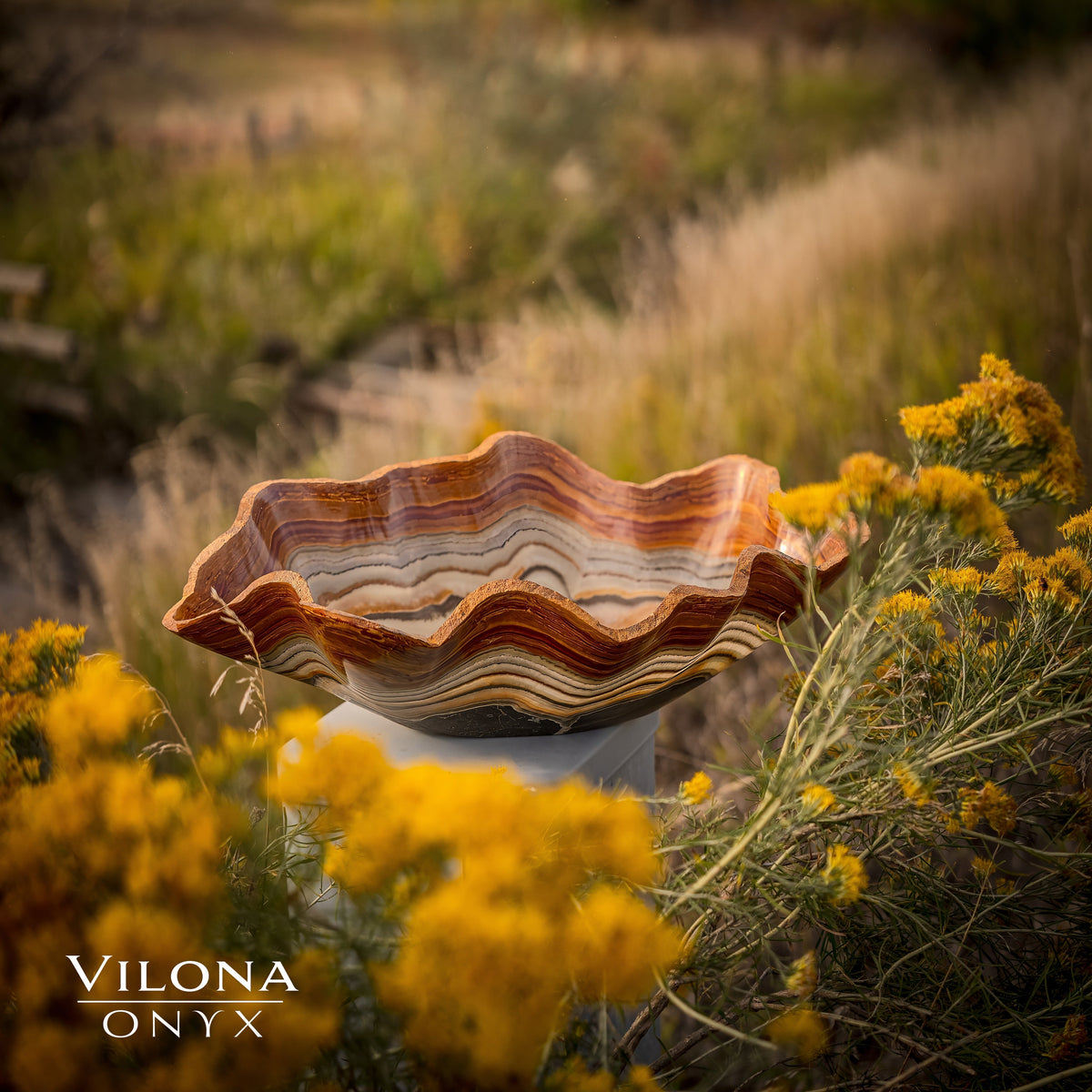 Tangerine Crystal Onyx Bowl #5