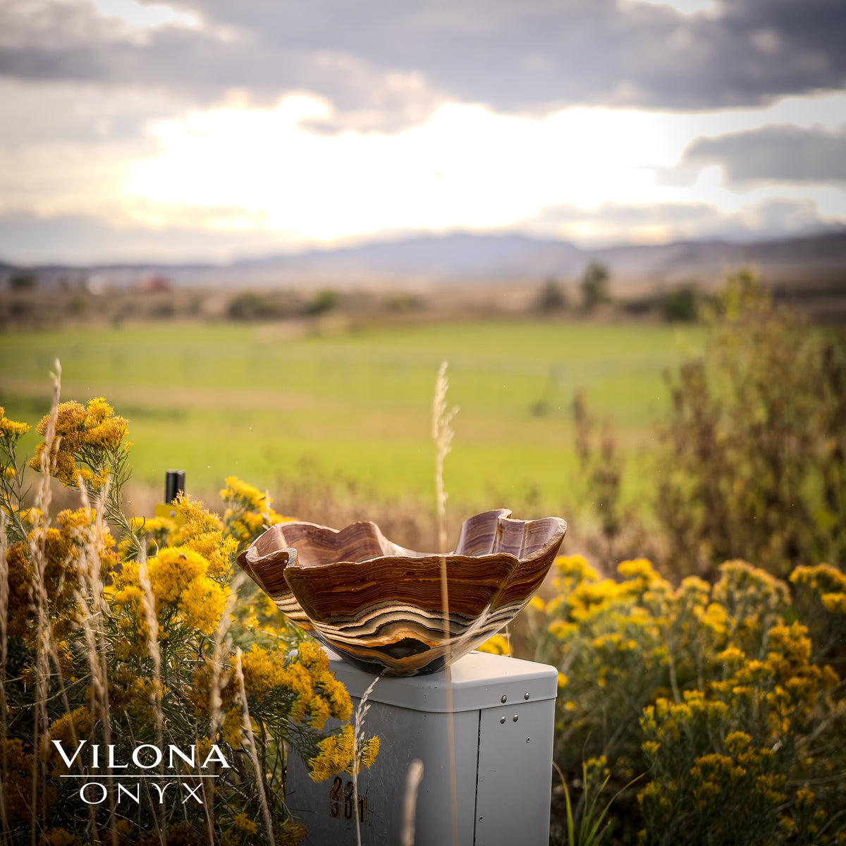 Tangerine Crystal Onyx Bowl #5