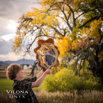 Tangerine Crystal Onyx Bowl #5