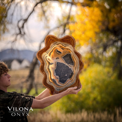 Tangerine Crystal Onyx Bowl #5