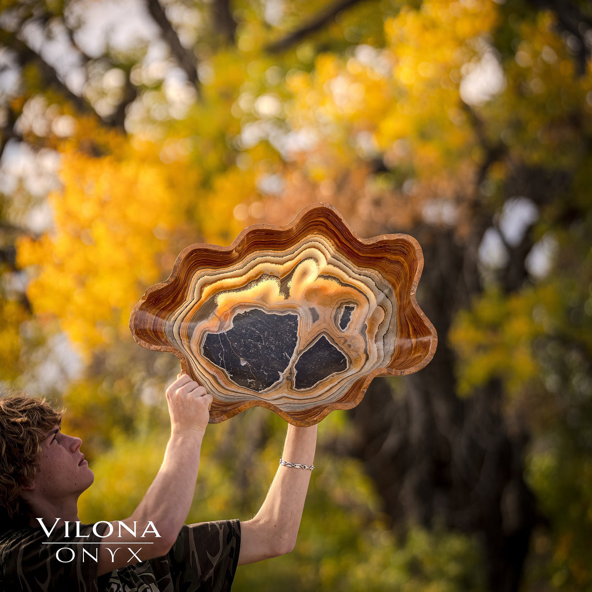 Tangerine Crystal Onyx Bowl #5