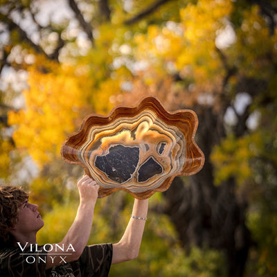 Tangerine Crystal Onyx Bowl #5