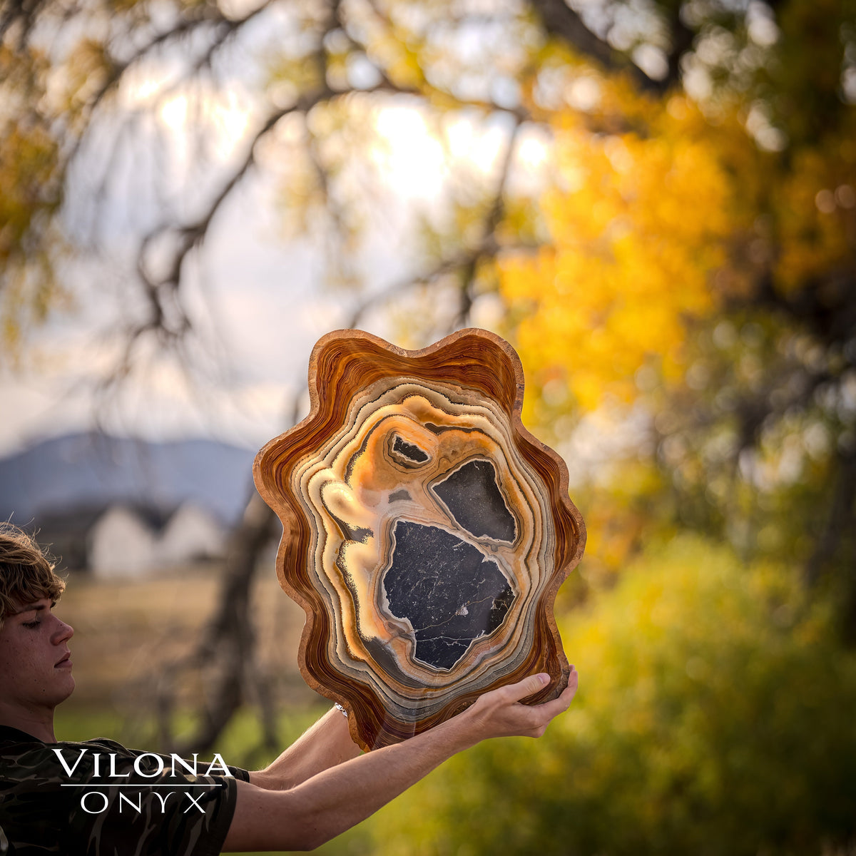 Tangerine Crystal Onyx Bowl #5