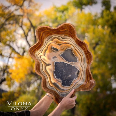 Tangerine Crystal Onyx Bowl #5