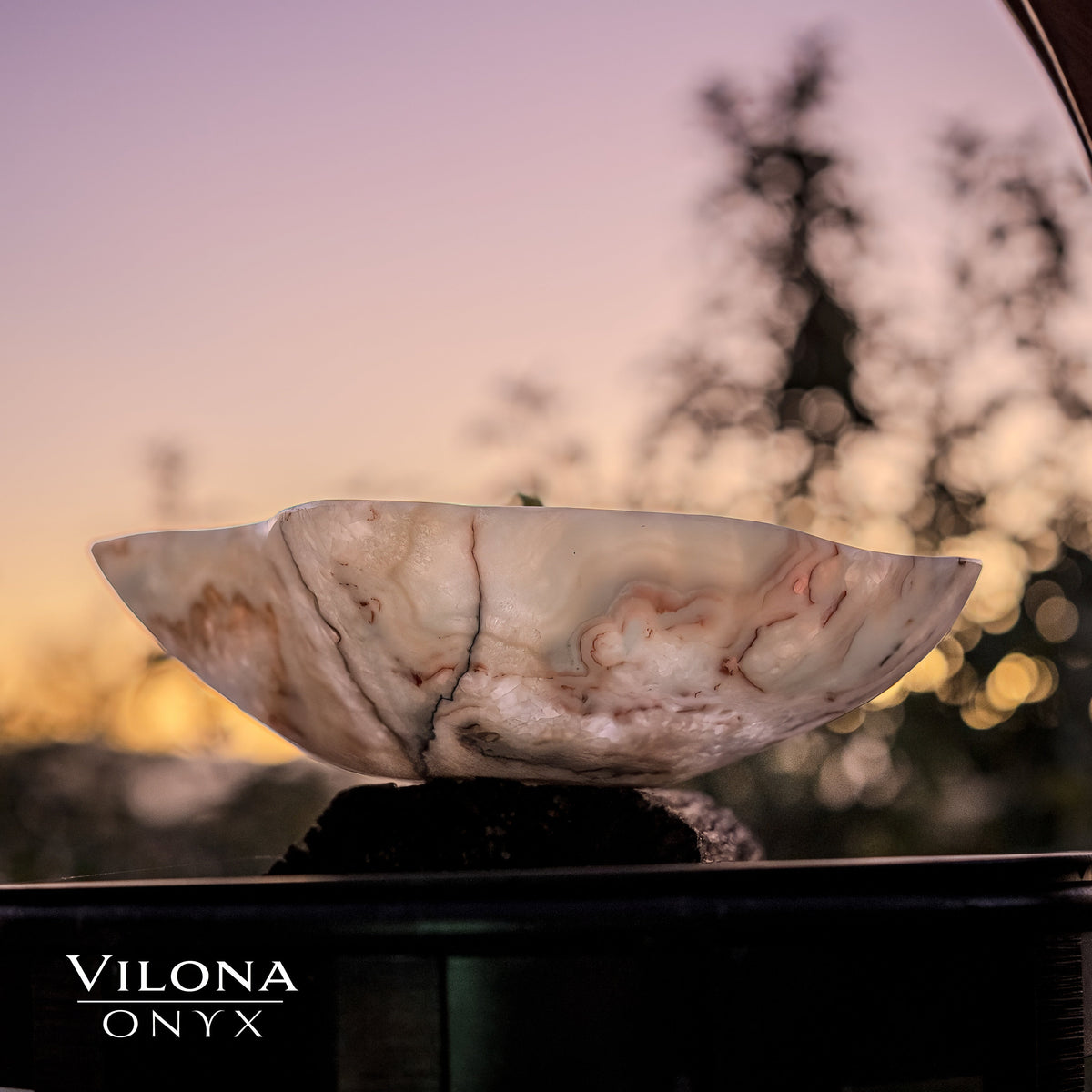 Tangerine Crystal Onyx Bowl #6