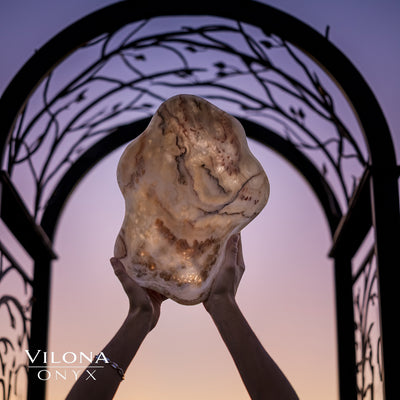 Tangerine Crystal Onyx Bowl #6