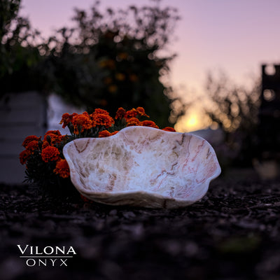 Tangerine Crystal Onyx Bowl #6