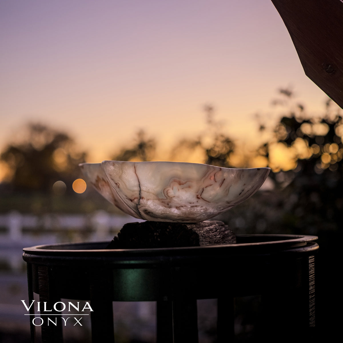 Tangerine Crystal Onyx Bowl #6