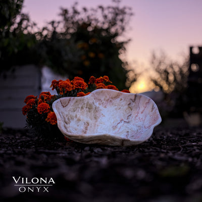 Tangerine Crystal Onyx Bowl #6