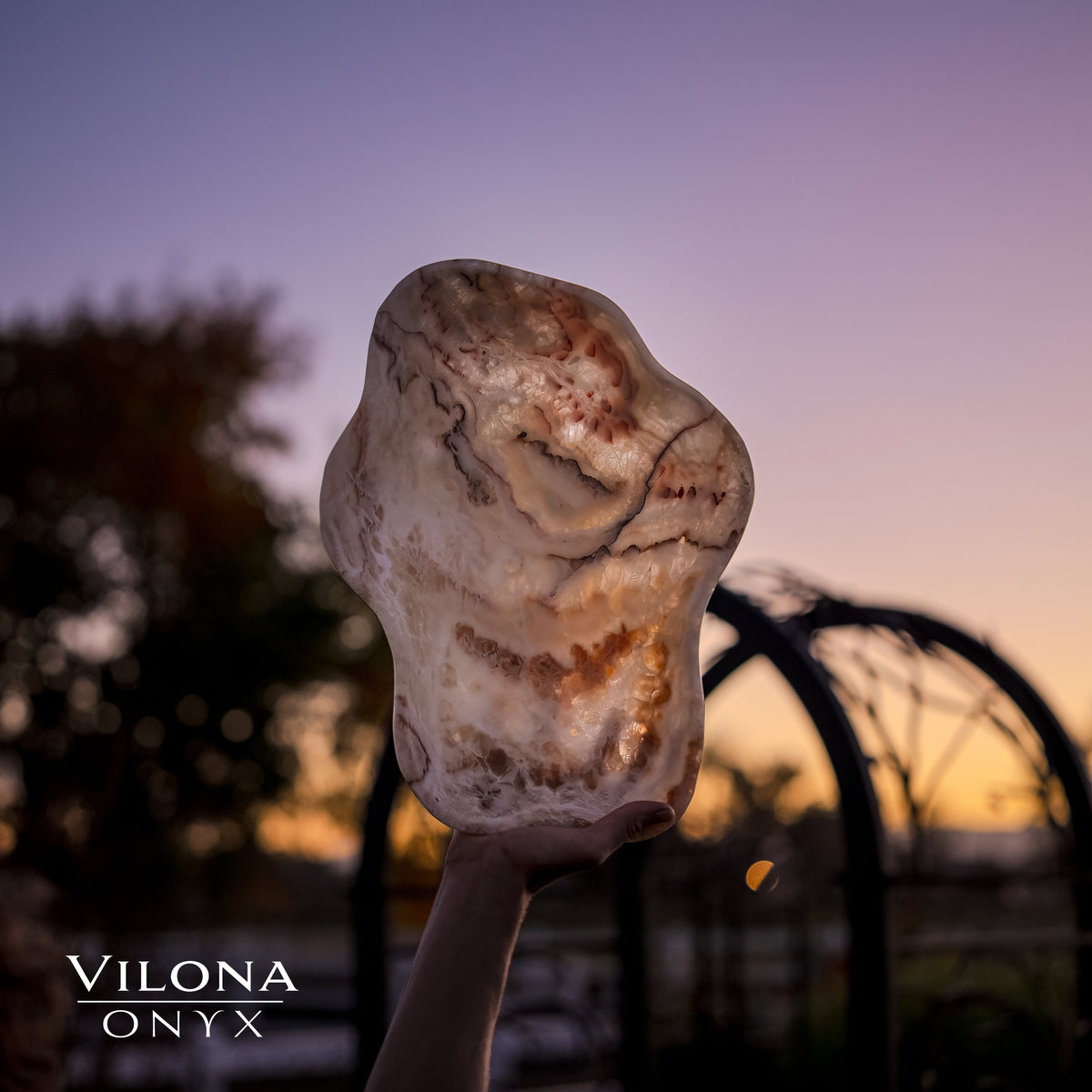 Tangerine Crystal Onyx Bowl #6