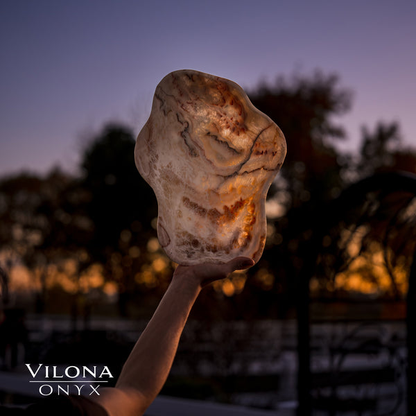 Tangerine Crystal Onyx Bowl #6