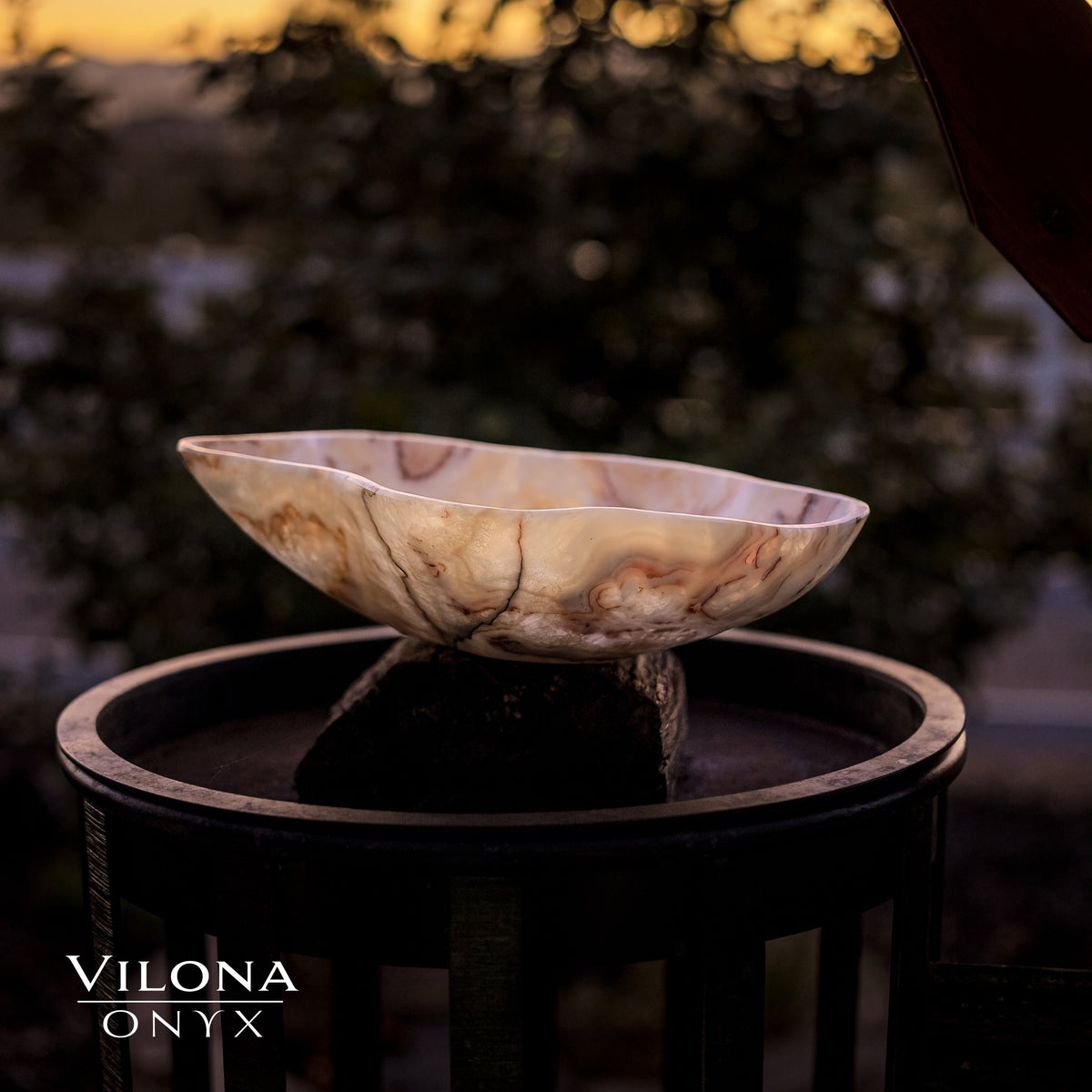 Tangerine Crystal Onyx Bowl #6