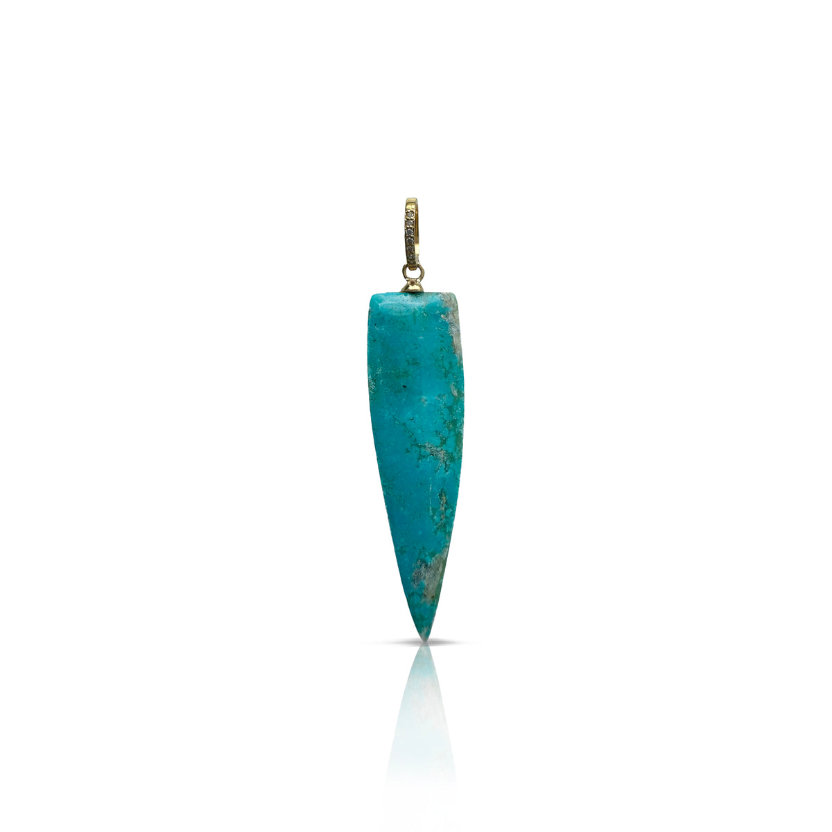 14k Pilot Mountain Turquoise Charm