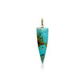14k Pilot Mountain Turquoise Charm