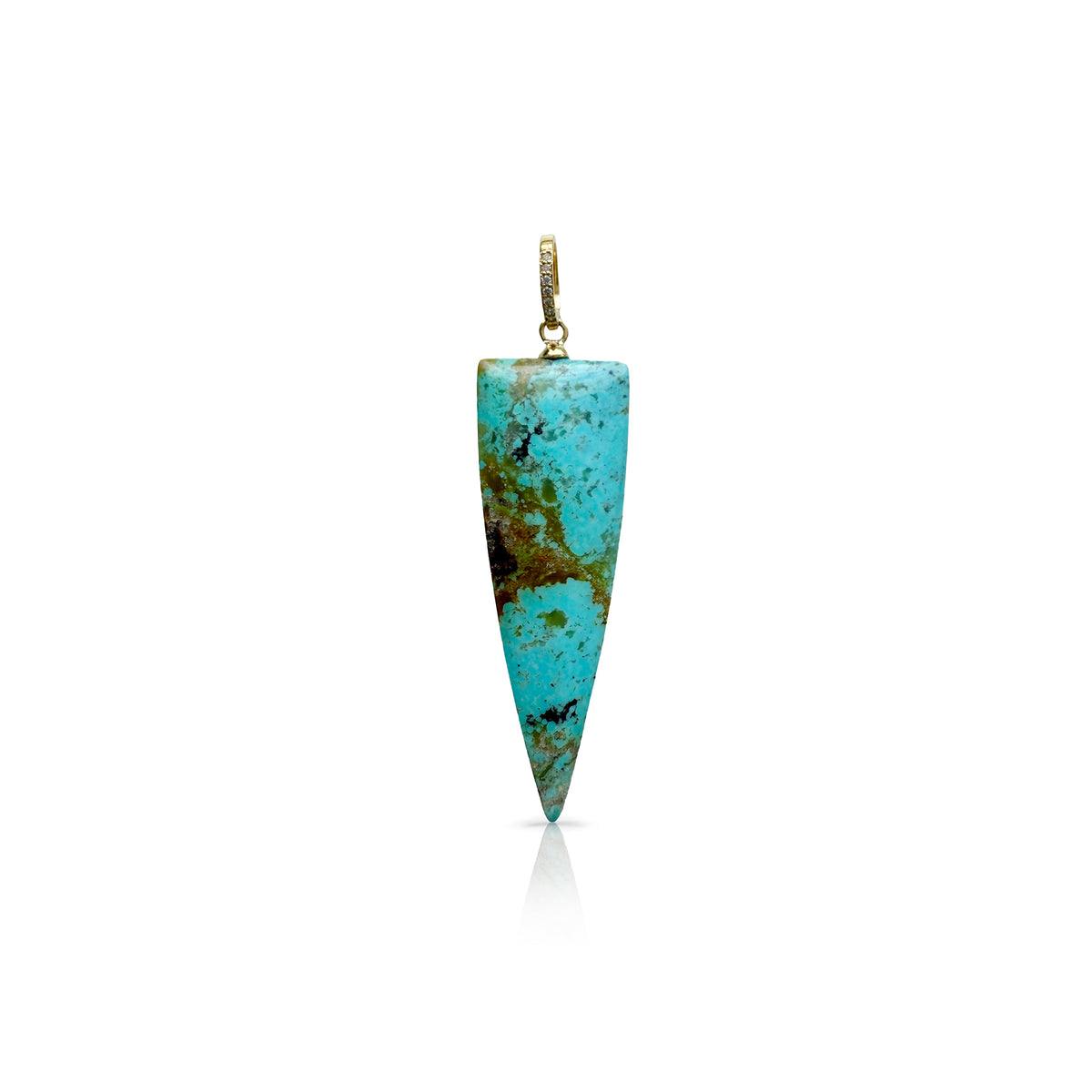 14k Pilot Mountain Turquoise Charm