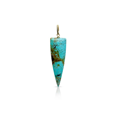 14k Pilot Mountain Turquoise Charm